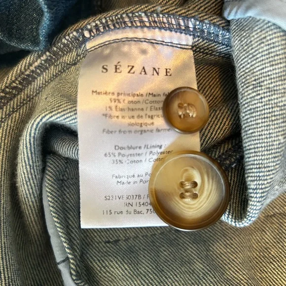 Sézane Christie jacket in cyan - Picture 5 of 5